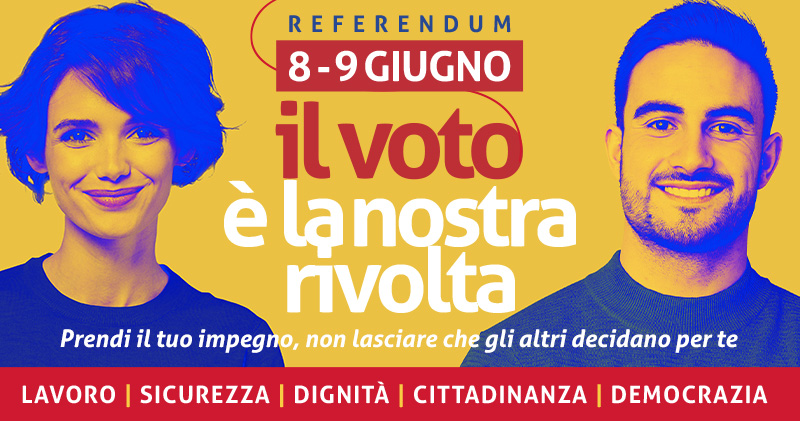 Referendum, si vota l'8 e 9 giugno