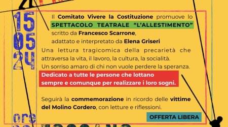 Spettacolo teatrale L'Allestimento il 15 maggio 2024 a Fossano